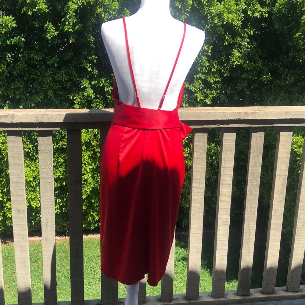 ❤️HP❤️Sexy red dress midi size 8 womens - Picture 7 of 8